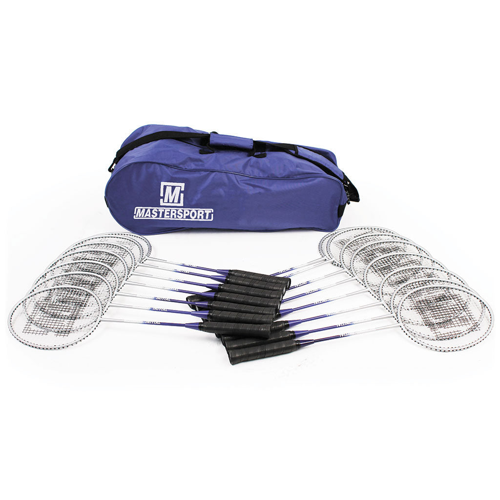 MASTERSPORT INITIAL BADMINTON RACKET 66CM, BAG OF 16