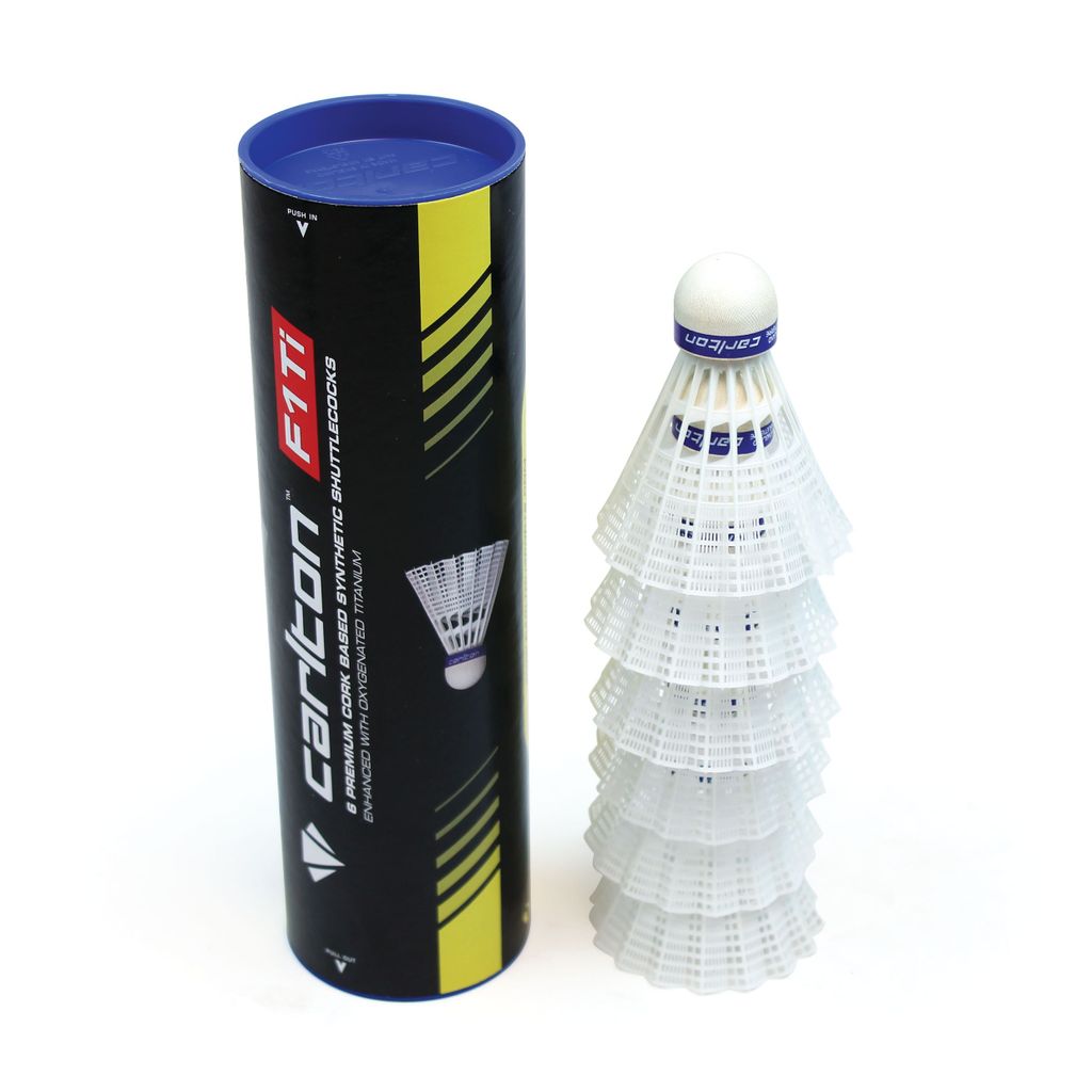CARLTON F1TI SHUTTLECOCK WHITE, MEDIUM, TUBE OF 6