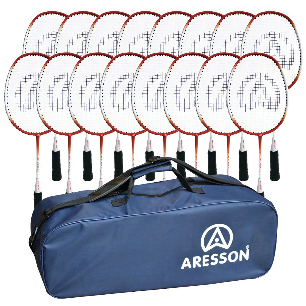 ARESSON VISION X BADMINTON RACKET 53CM, BAG OF 16