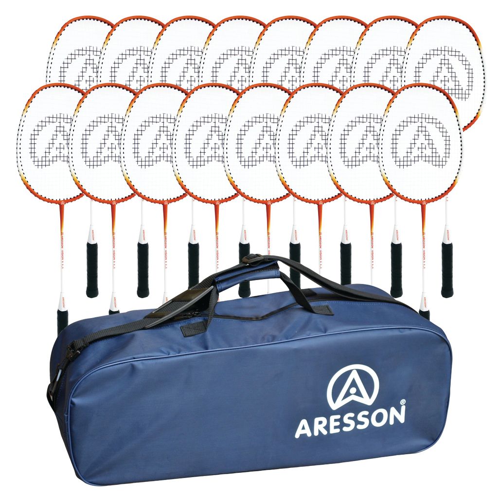 ARESSON VISION X BADMINTON RACKET 66CM, BAG OF 16