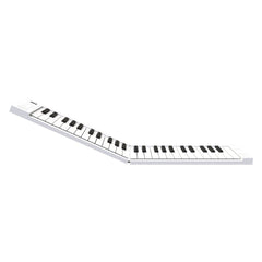 Carry-On 49-key touch sensitive folding portable piano - White