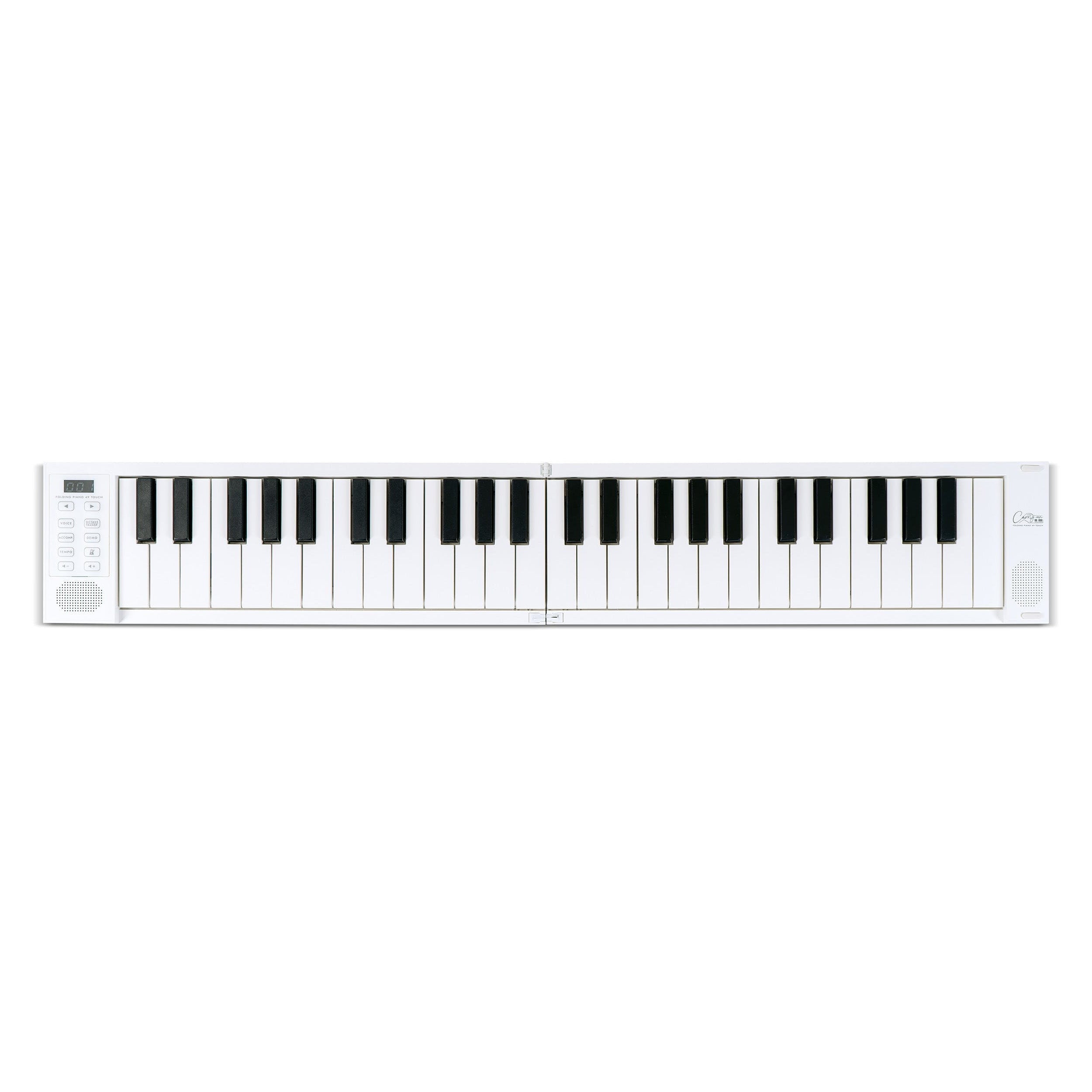 Carry-On 49-key touch sensitive folding portable piano - White