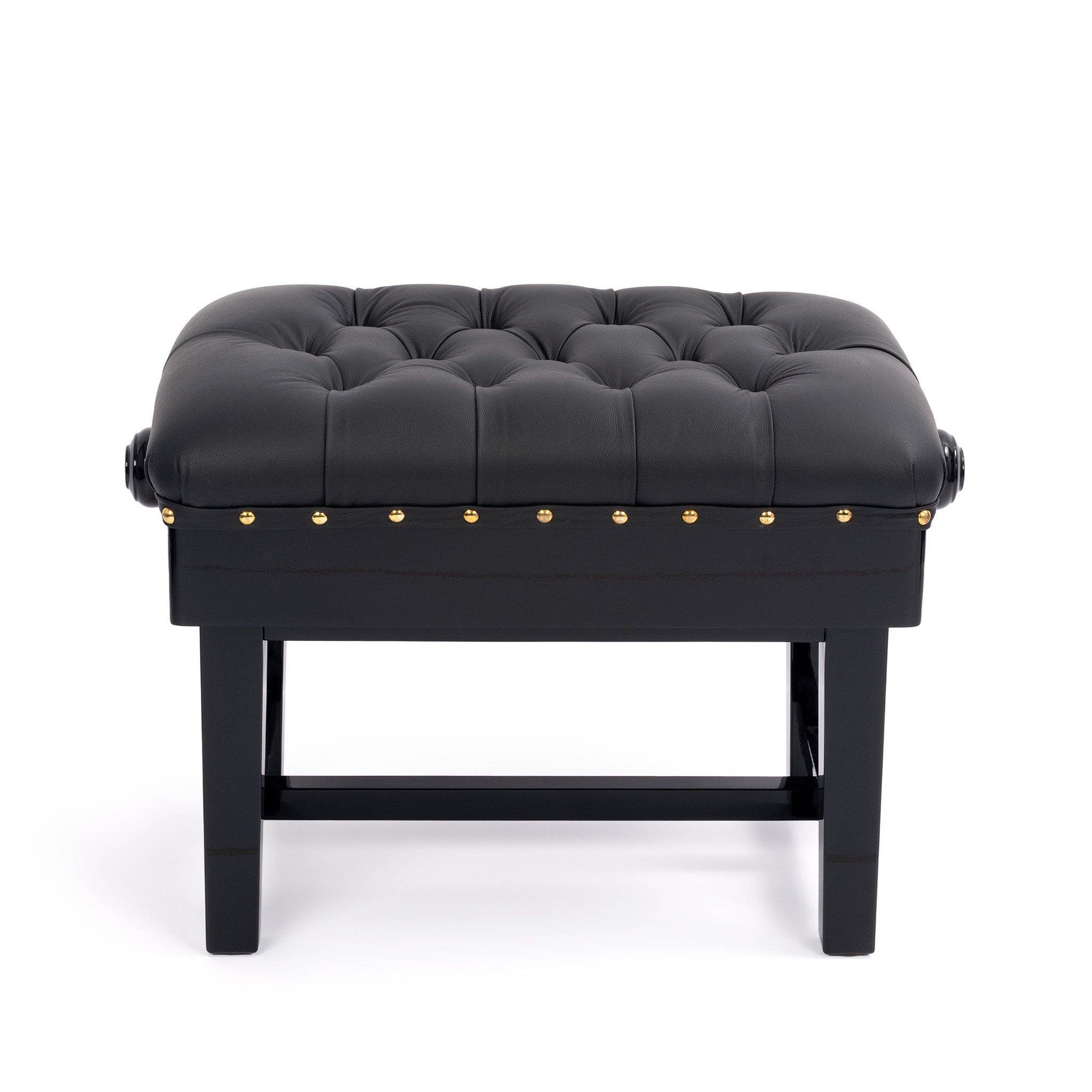Hidrau BC46 \'London\' adjustable concert piano stool - Black gloss, black leather