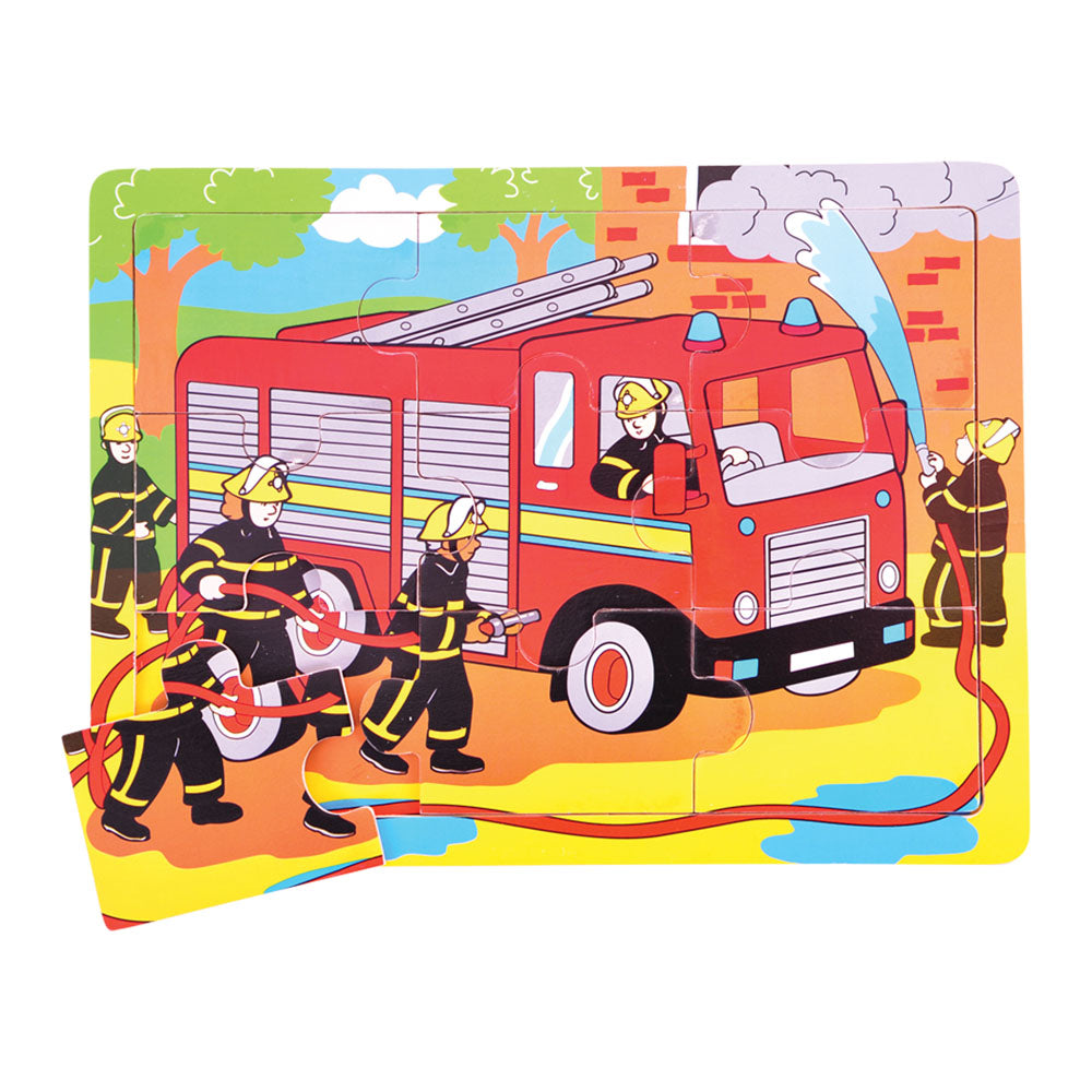 Fire Engine Rice Ruff Tray Tray Puzzle - Fire Engine (2 Years +) | Eduplan International