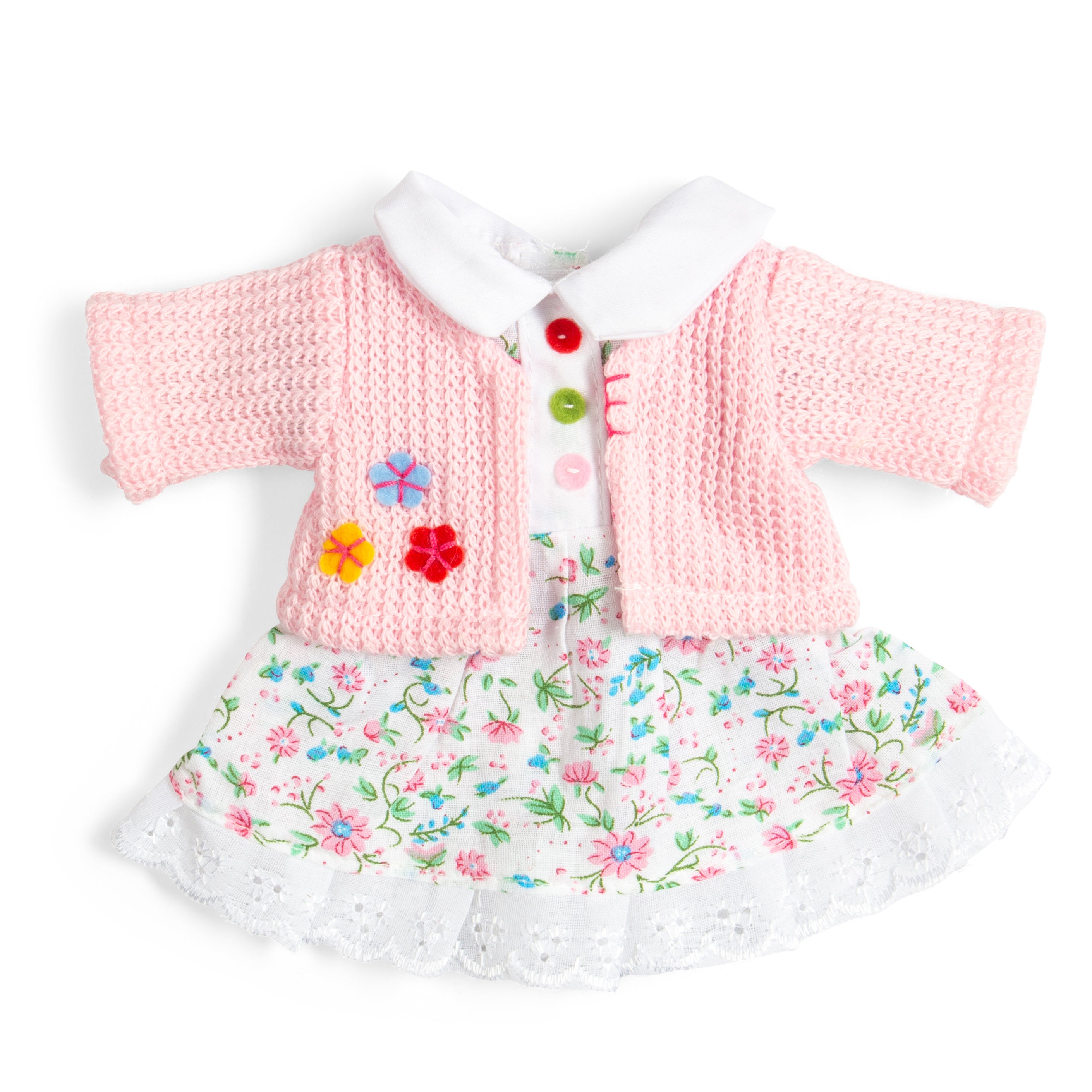 Floral Pink Dress And Cardigan - Small (2 Years +)