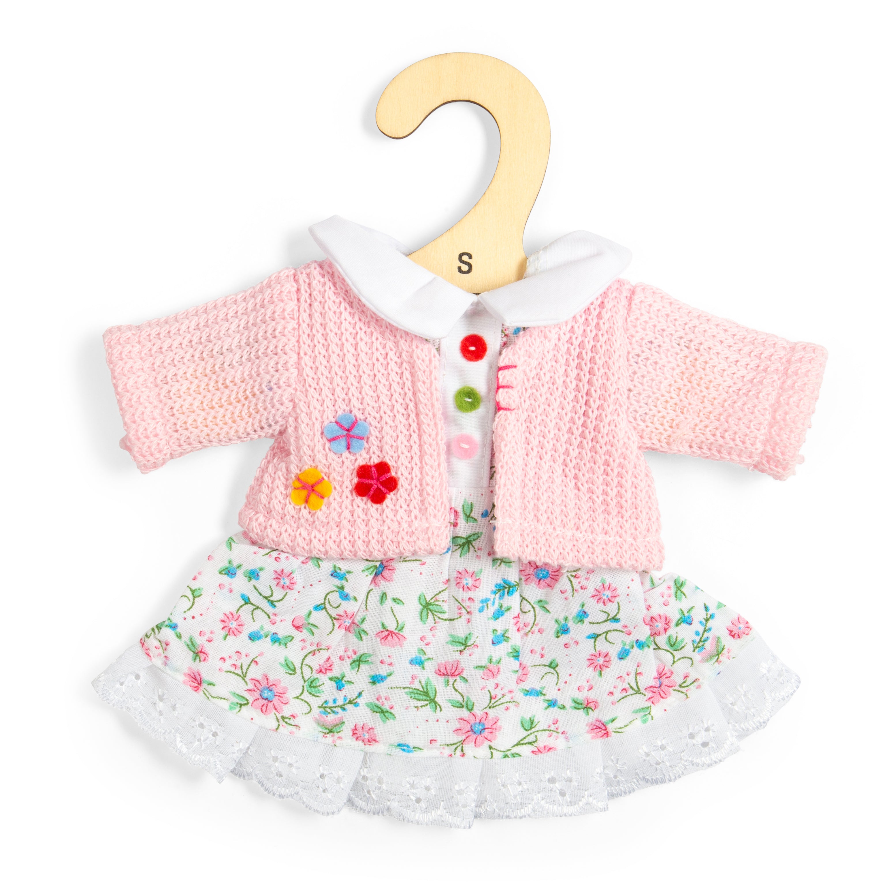 Floral Pink Dress And Cardigan - Small (2 Years +)