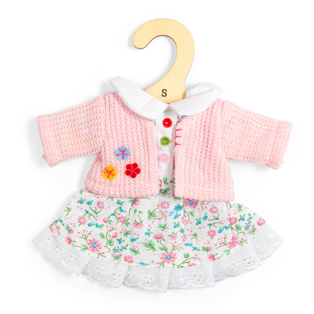 Floral Pink Dress And Cardigan - Small (2 Years +)