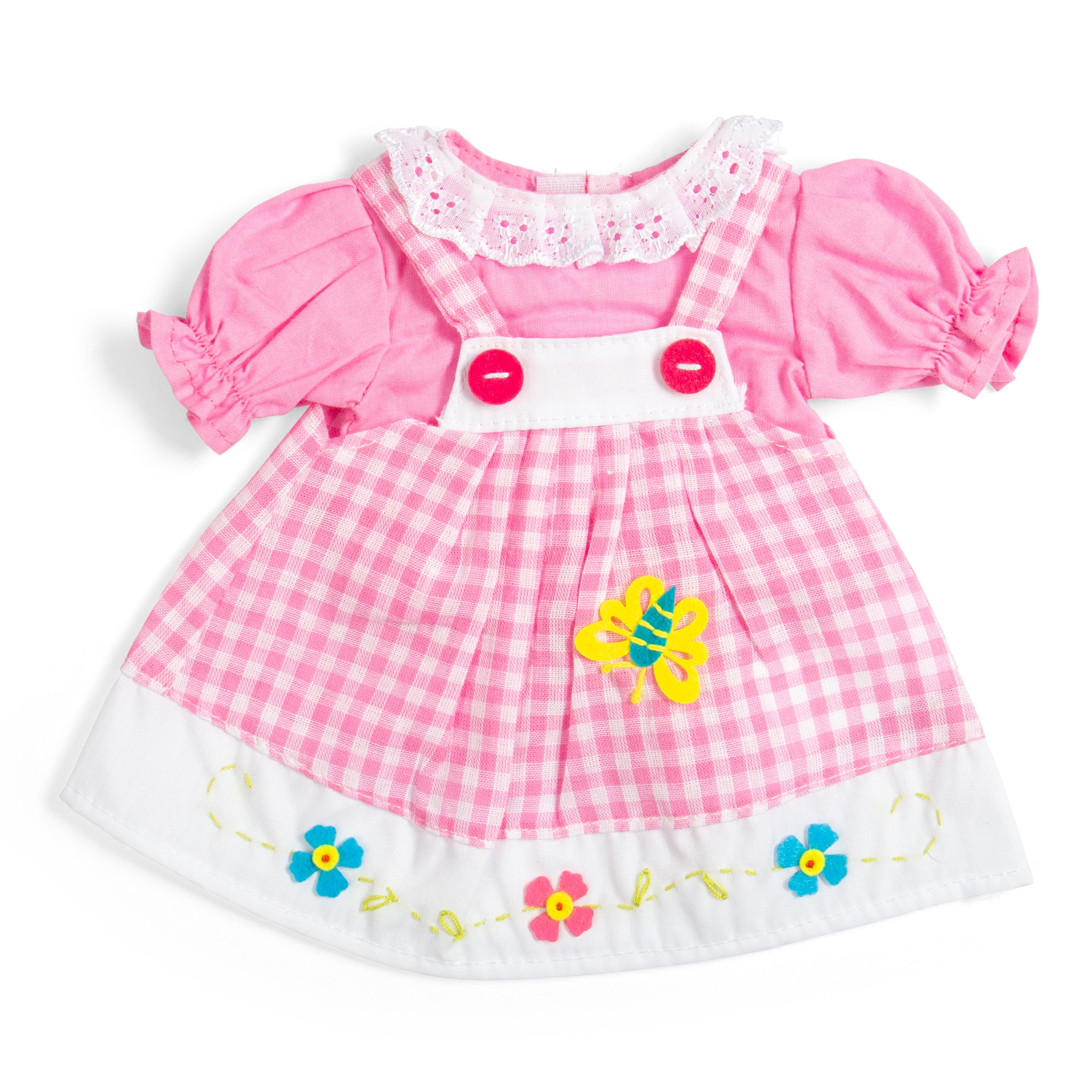 Pink Checkered Pinafore Dress - Medium (2 Years +)