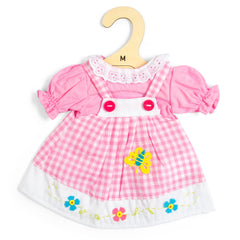 Pink Checkered Pinafore Dress - Medium (2 Years +)