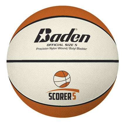 BADEN SCORER BASKETBALL SIZE 5 - BR425, TAN/CREAM