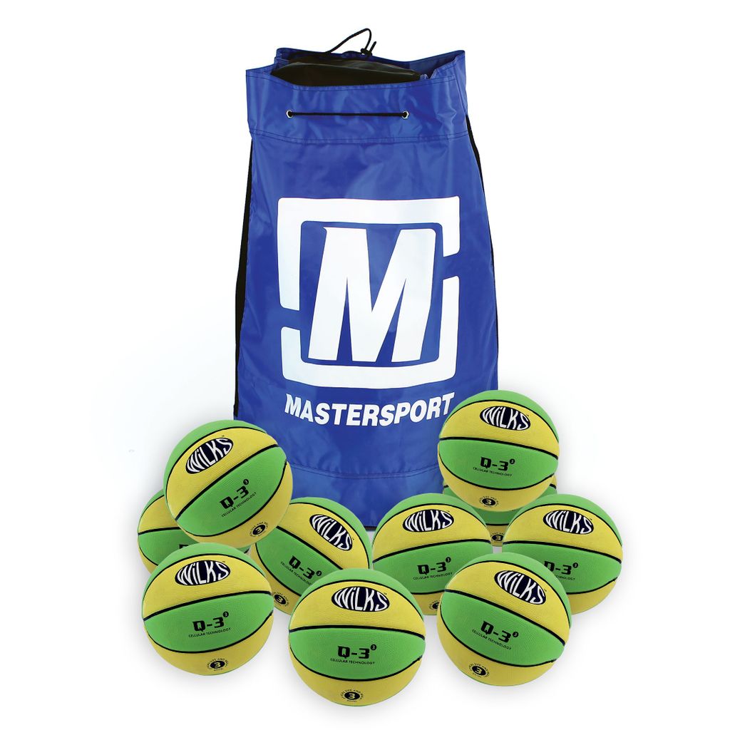 WILKS Q-3 MASTERPLAY CELLULAR BASKETBALL SIZE 3, BAG OF 10