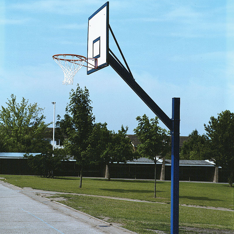 CANTILEVER BASKETBALL GOAL C/W STEEL BACKBOARD, SINGLE UNIT