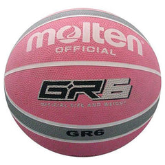 MOLTEN GR COLOURED SERIES BASKETBALL SIZE 6, PINK/GREY
