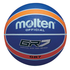 MOLTEN GR COLOURED SERIES BASKETBALL SIZE 7, BLUE/ORANGE