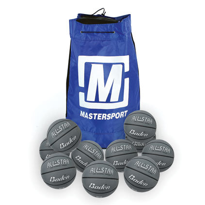 BADEN ALL STAR BASKETBALL SIZE 5, BAG OF 10, SILVER