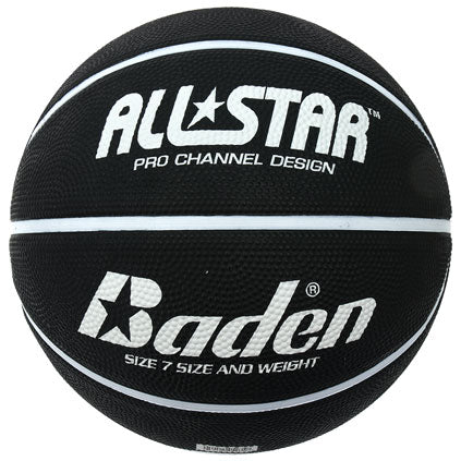 BADEN ALL STAR BASKETBALL SIZE 7, BLACK AND WHITE