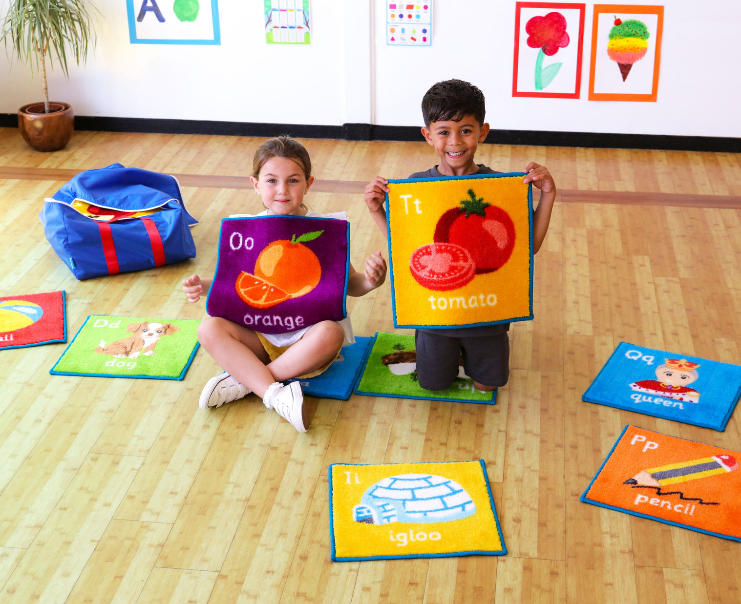 Alphabet Mini Placement Carpets with holdall