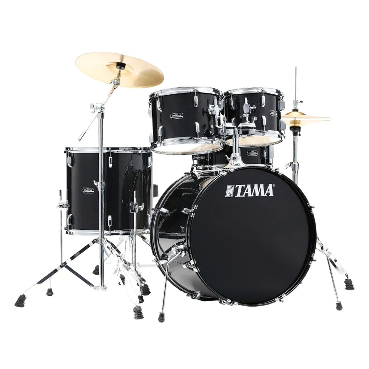 Tama Stagestar 20" 5-piece drum kit and Zildjian Planet Z bundle – Black Night Sparkle