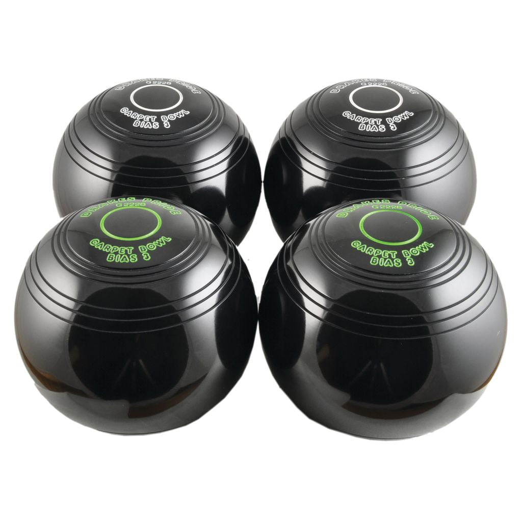 BIASED INDOOR CARPET BOWLS BLACK