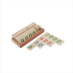 Small Wooden Number Cards With Box (1-9000)
