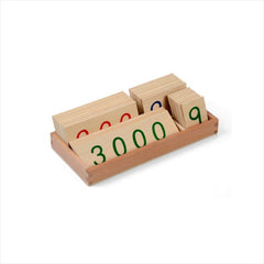 Small Wooden Number Cards With Box (1-3000)