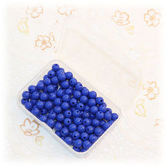 100 Blue Beads with Plastic Box