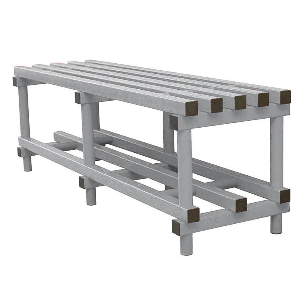 VENDIPLAS BENCH 2M L X 35 W X 49CM H, GREY