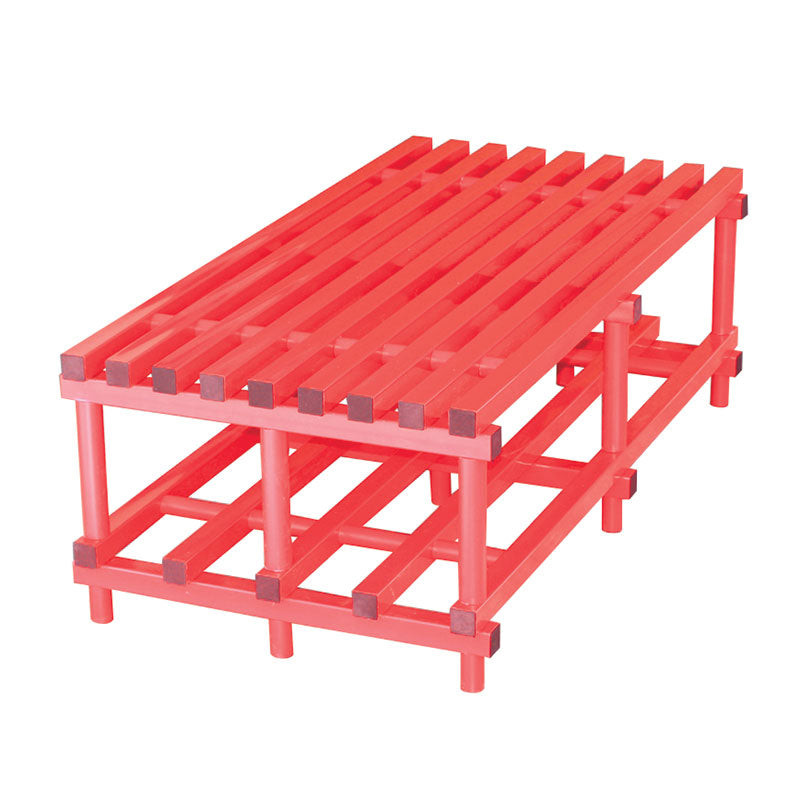VENDIPLAS DOUBLE SIDED BENCH 2M L X 75 W X 49CM H, RED