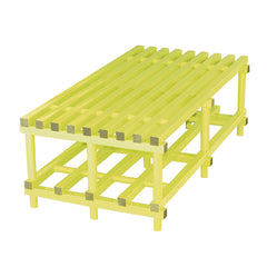 VENDIPLAS DOUBLE SIDED BENCH 2M L X 75 W X 49CM H, YELLOW