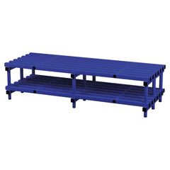 VENDIPLAS BENCH AND RAIL 1.00M L X 0.45M W X 0.49M H, BLUE