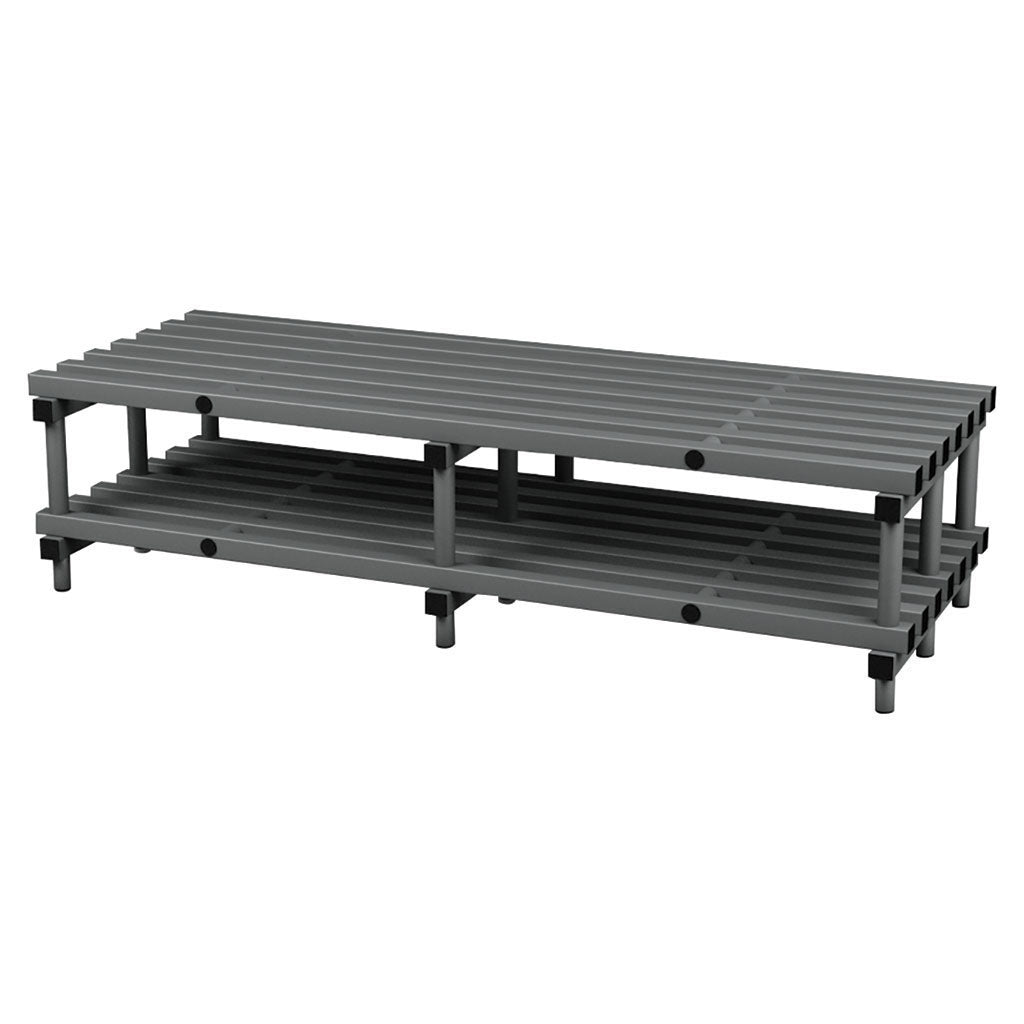 VENDIPLAS BENCH AND RAIL 1.00M L X 0.45M W X 0.49M H, GREY