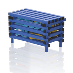VENDIPLAS BENCH WITH STORAGE BOX BLUE, 1.00M L X 0.49M W X 0.49M H