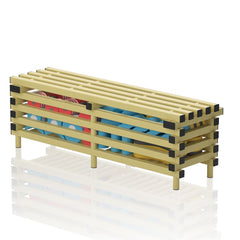VENDIPLAS BENCH WITH STORAGE BOX YELLOW, 2.00M L X 0.49M W X 0.49M H