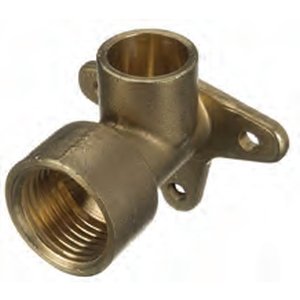 End Feed Wall Plate Elbow 90° - 15mm x 1/2"
