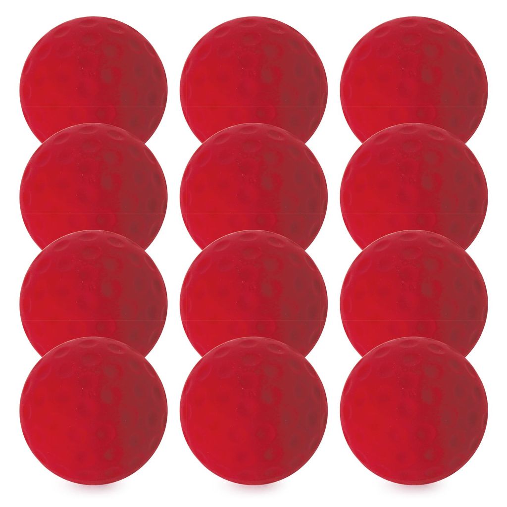 BOLA DIMPLED PRACTICE BALL RED, SET OF 12