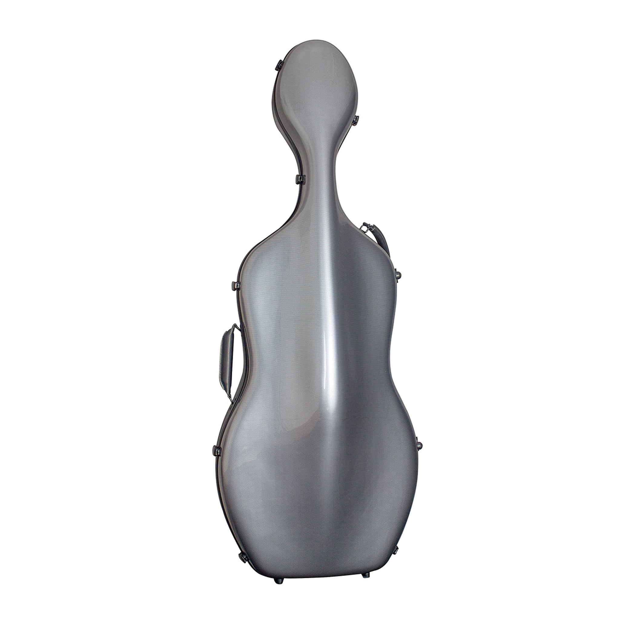 Hidersine hard polycarbonate cello case - Carbon fibre effect