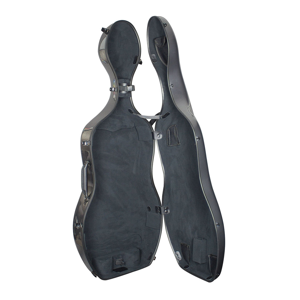 Hidersine hard polycarbonate cello case - Carbon fibre effect
