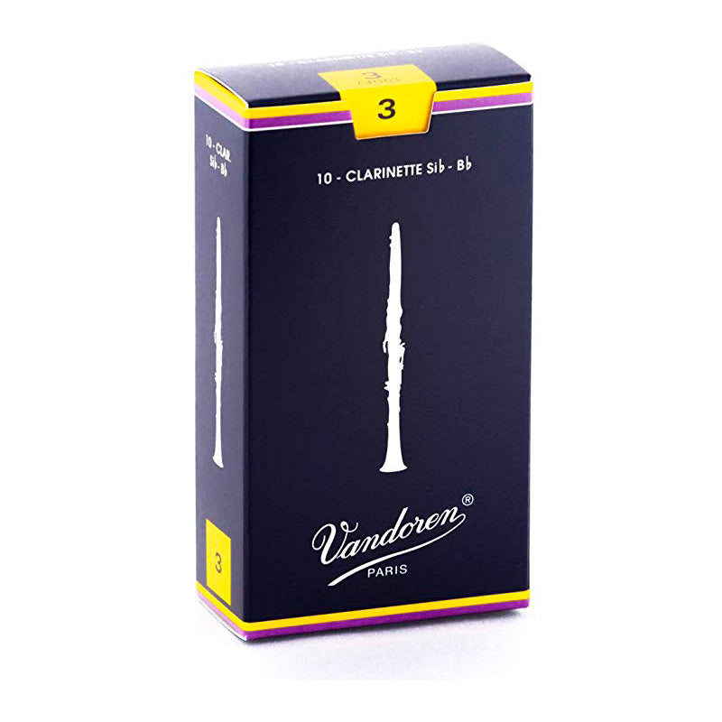 Vandoren \'Blue Box\' Bb clarinet reeds - 3 (box of 10)