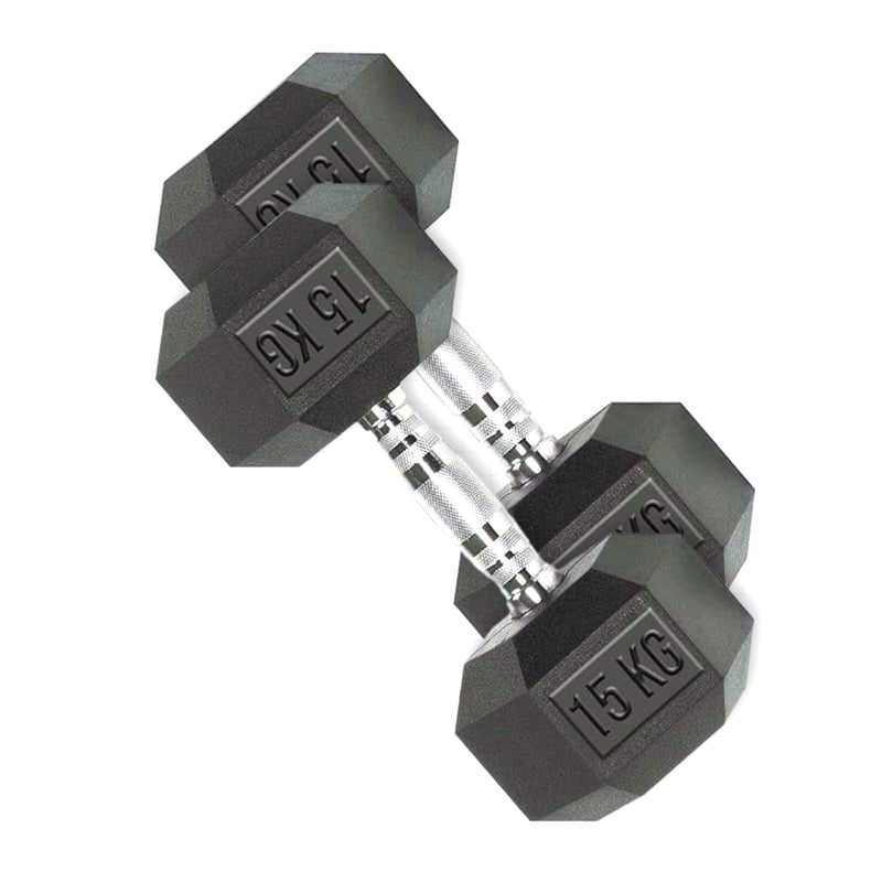 DS Hex Dumbbell -Cast Iron - 33 LBS (15Kg) Black