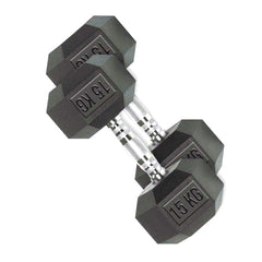 DS Hex Dumbbell -Cast Iron - 33 LBS (15Kg) Black