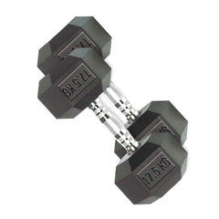 DS Hex Dumbbell - Cast Iron - 38.5 LBS (17.5Kg) Black