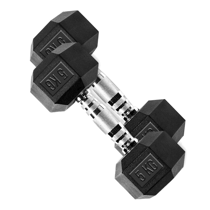 DS Hex Dumbbell - Cast Iron - 11 LBS (5kg) Black