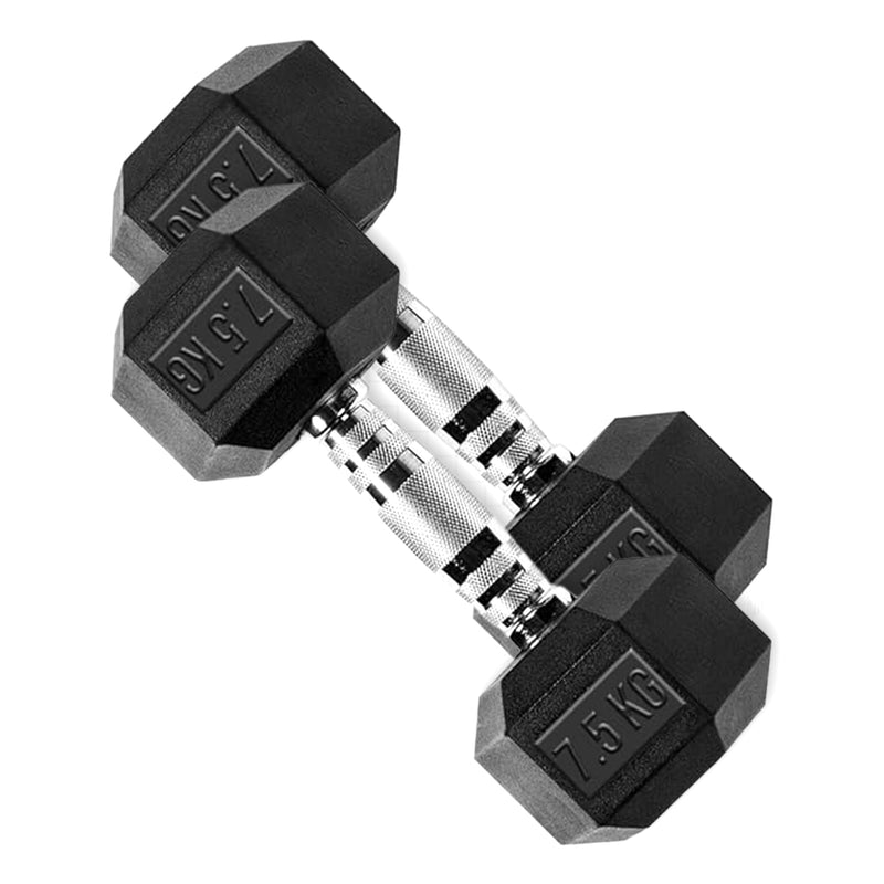 DS Hex Dumbbell - Cast Iron - 16.5 LBS (7.5Kg) Black