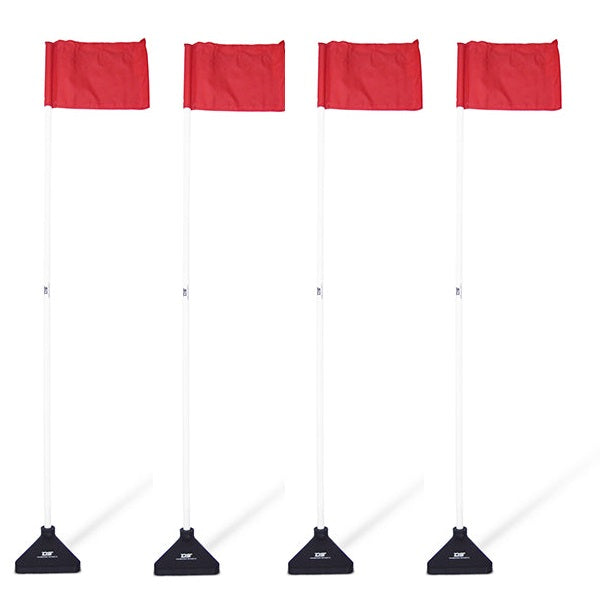 DS DS Corner Flag with Base (Set of 4) Red
