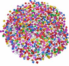 SCO JEWELS GLITTER MOSAICS SQUARES 10MM 4000PCS -Min Qty 12