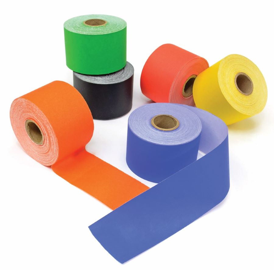 SCO DECORATIVE BORDER ROLL STRAIGHT CUT 48MMX50M ASSORTED BRIGHT 6PCS -Min Qty 1