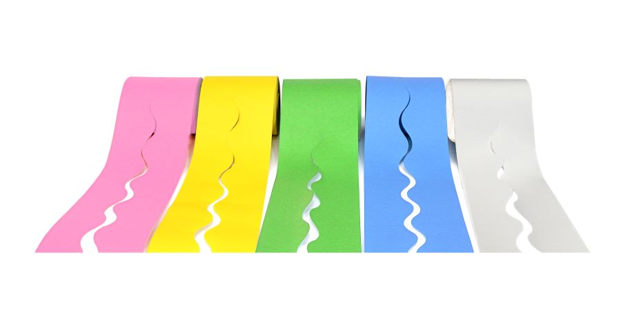 SCO DECORATIVE BORDER ROLL SCALLOPED 100MMX50M COOL 5PCS -Min Qty 1