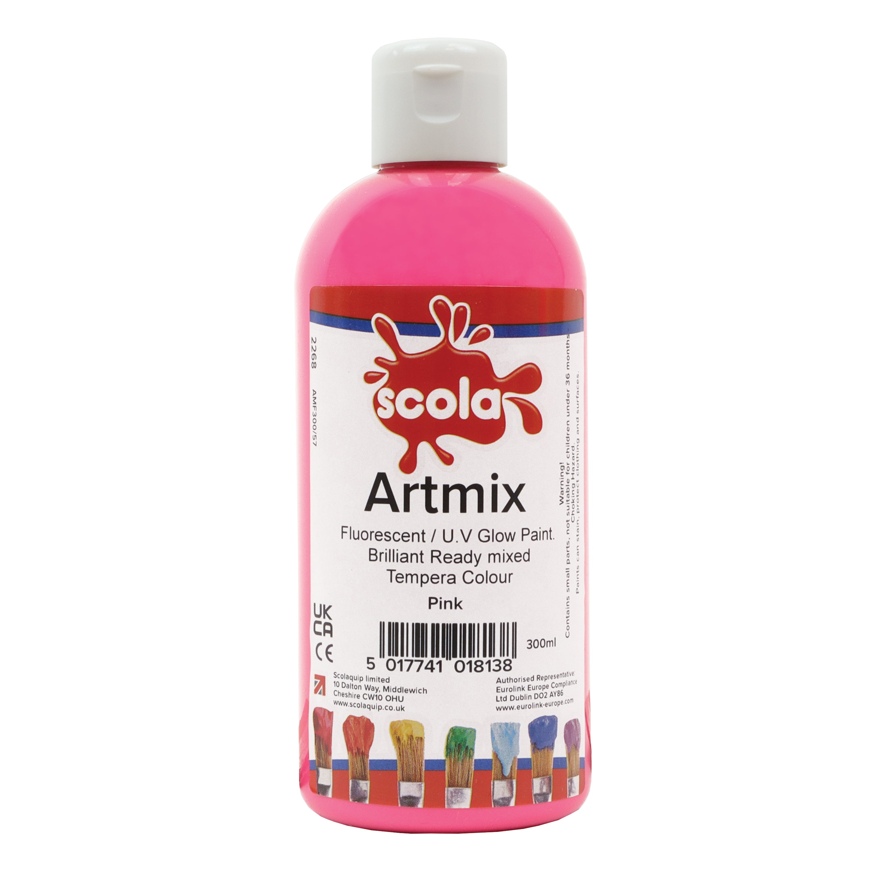 SCO READYMIX FLUORESCENT ASSORTED COLOURS 6X300ML SET