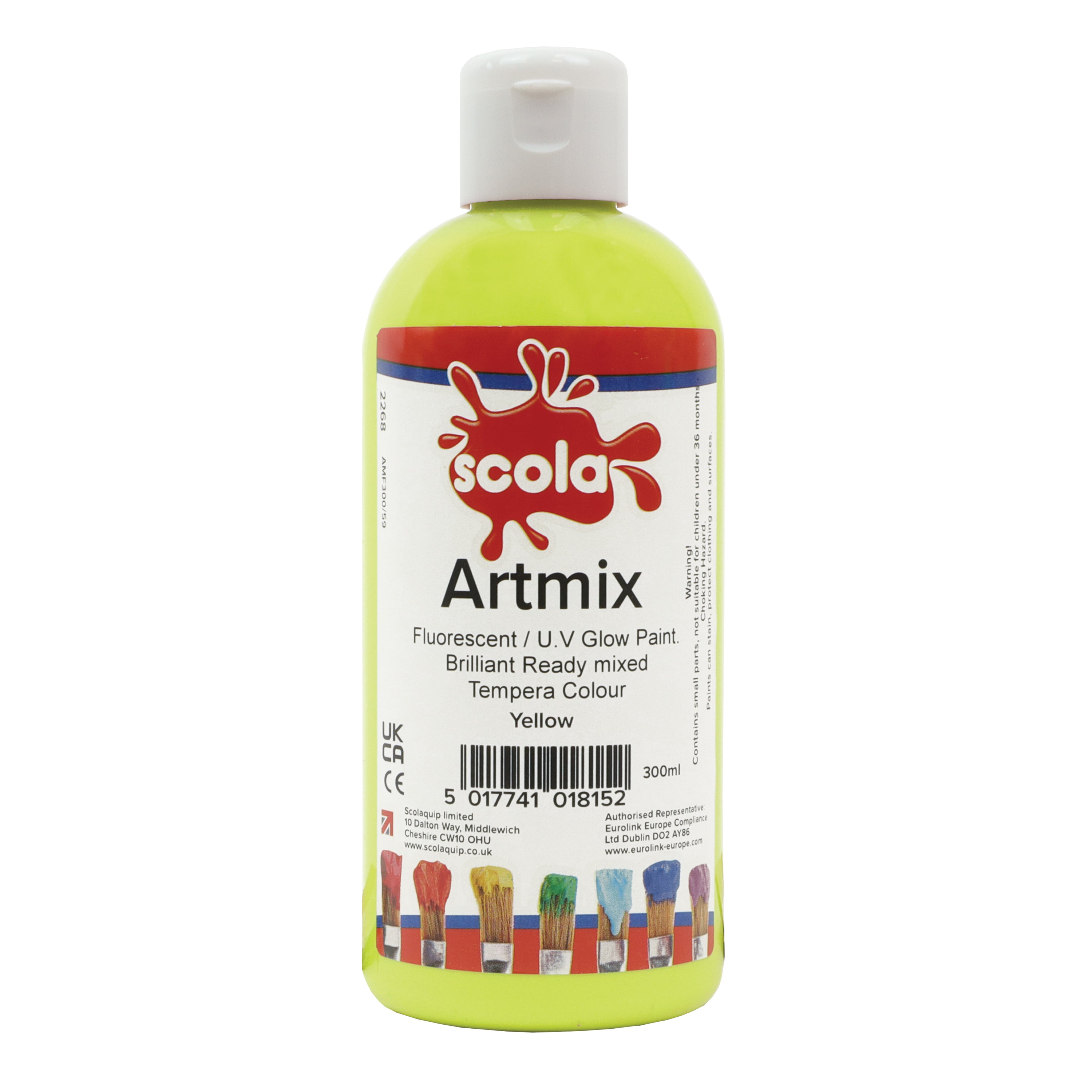 SCO READYMIX FLUORESCENT ASSORTED COLOURS 6X300ML SET