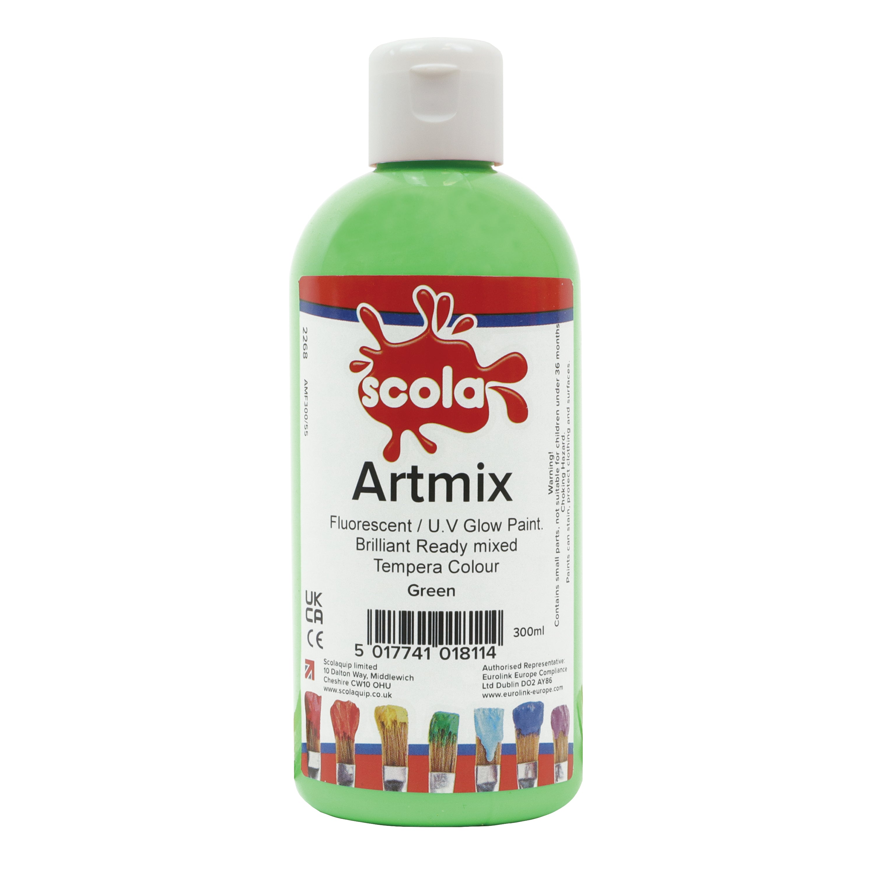 SCO READYMIX FLUORESCENT ASSORTED COLOURS 6X300ML SET